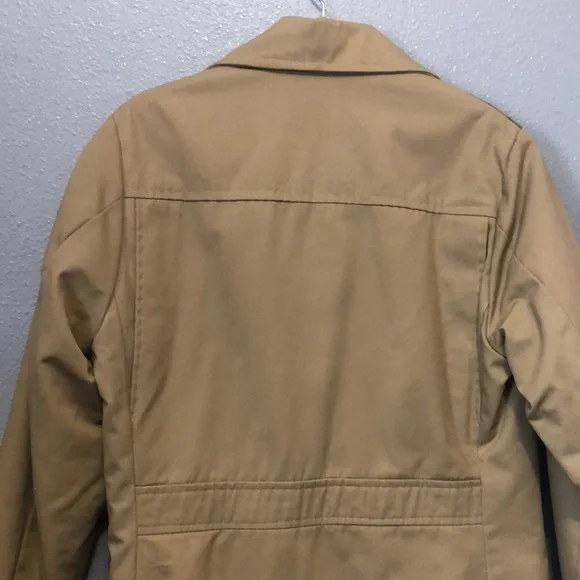 1970s Vintage Cal Craft coat Men's Large L camel tan button front LIKE NEW khaki - Picture 9 of 12